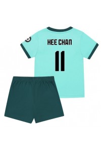 Wolves Hee-chan Hwang #11 Jalkapallovaatteet Lasten Vieraspeliasu 2025-26 Lyhythihainen (+ Lyhyet housut)